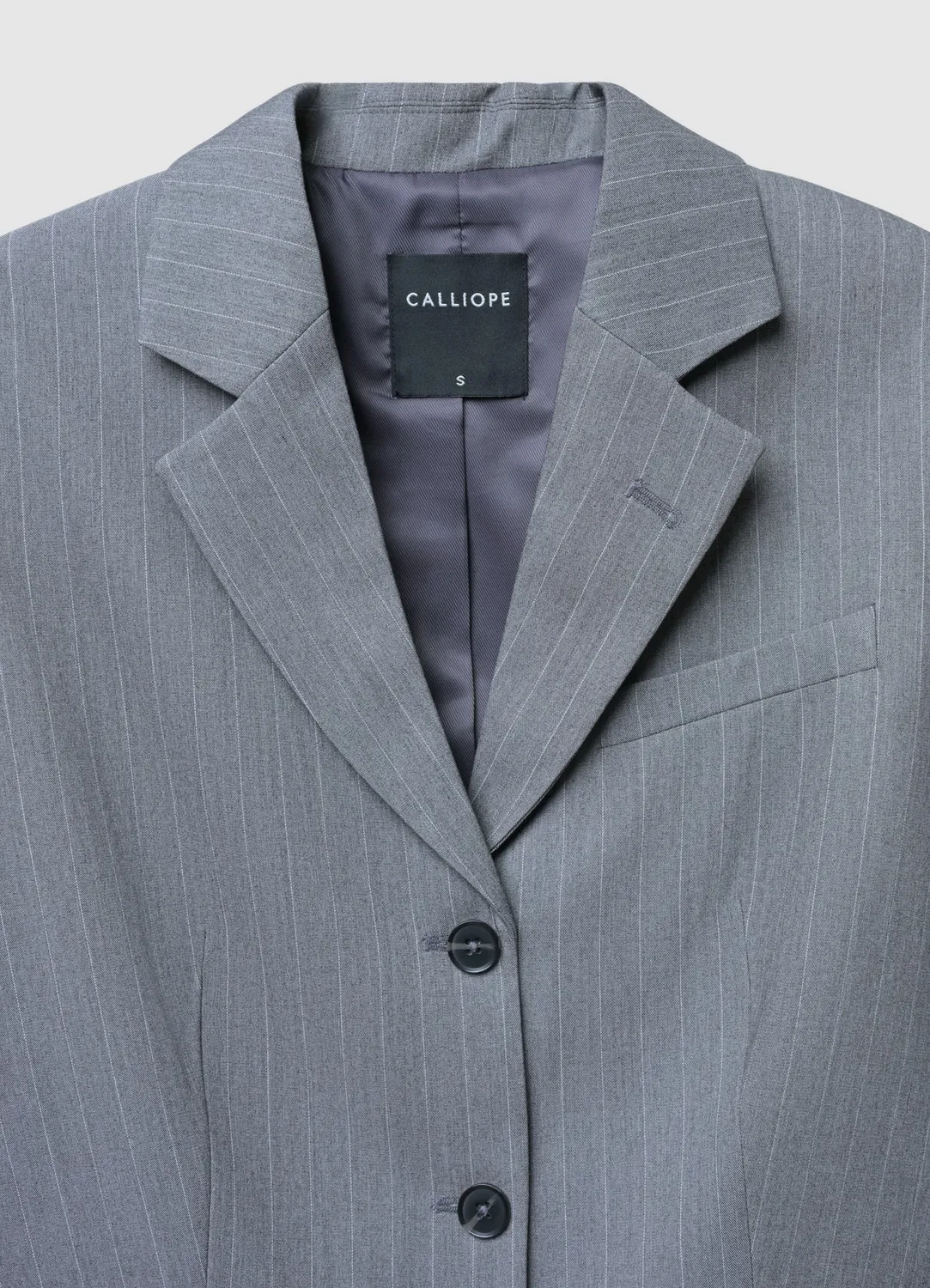 Calliope monopetto blazer rayé femme bureau