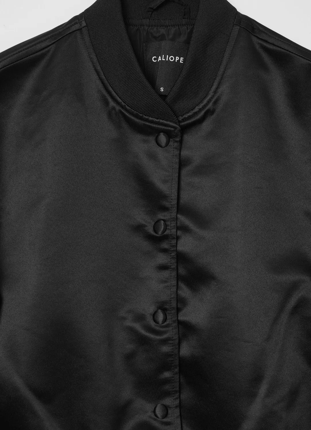 Calliope bomber satin veste femme uni
