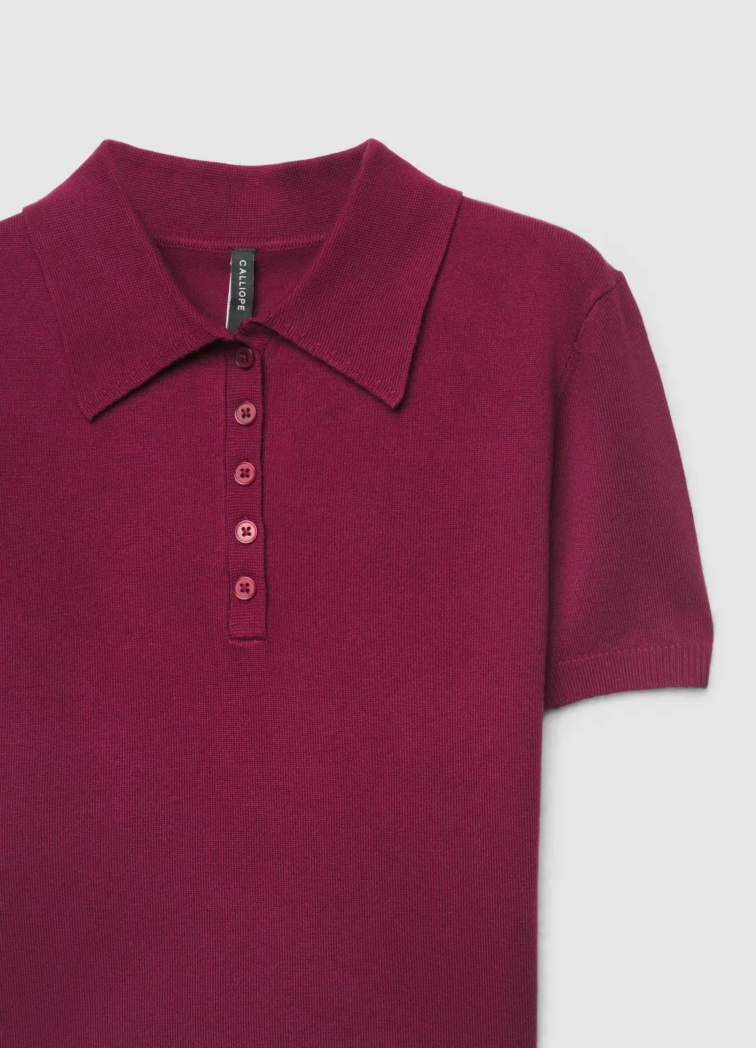 Calliope Polo maille femme manches courtes col classique