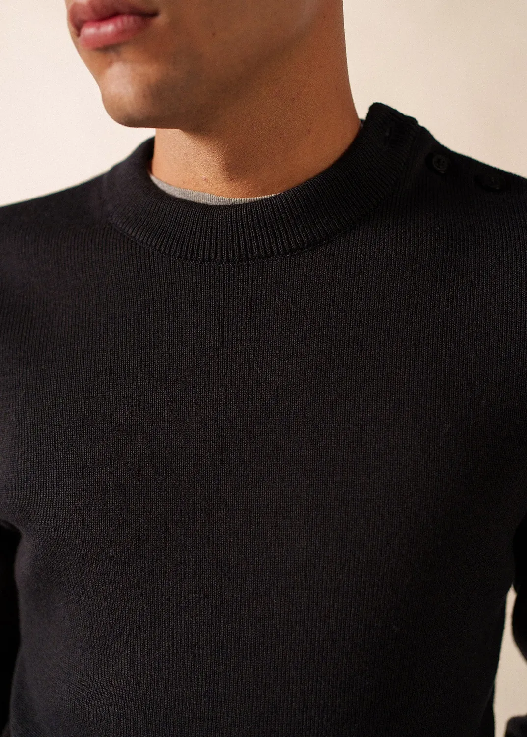 Saint James Galiote pull marin navy laine