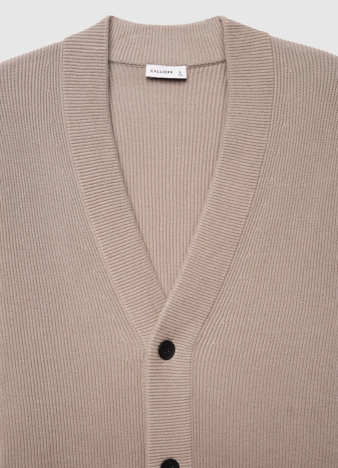 Calliope cardigan homme côtes col V boutons