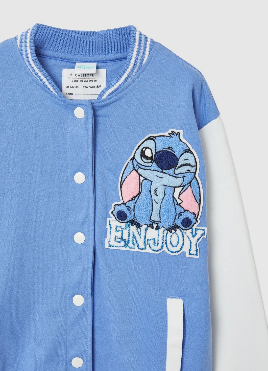 Calliope Bomber college Stitch veste fille bleu