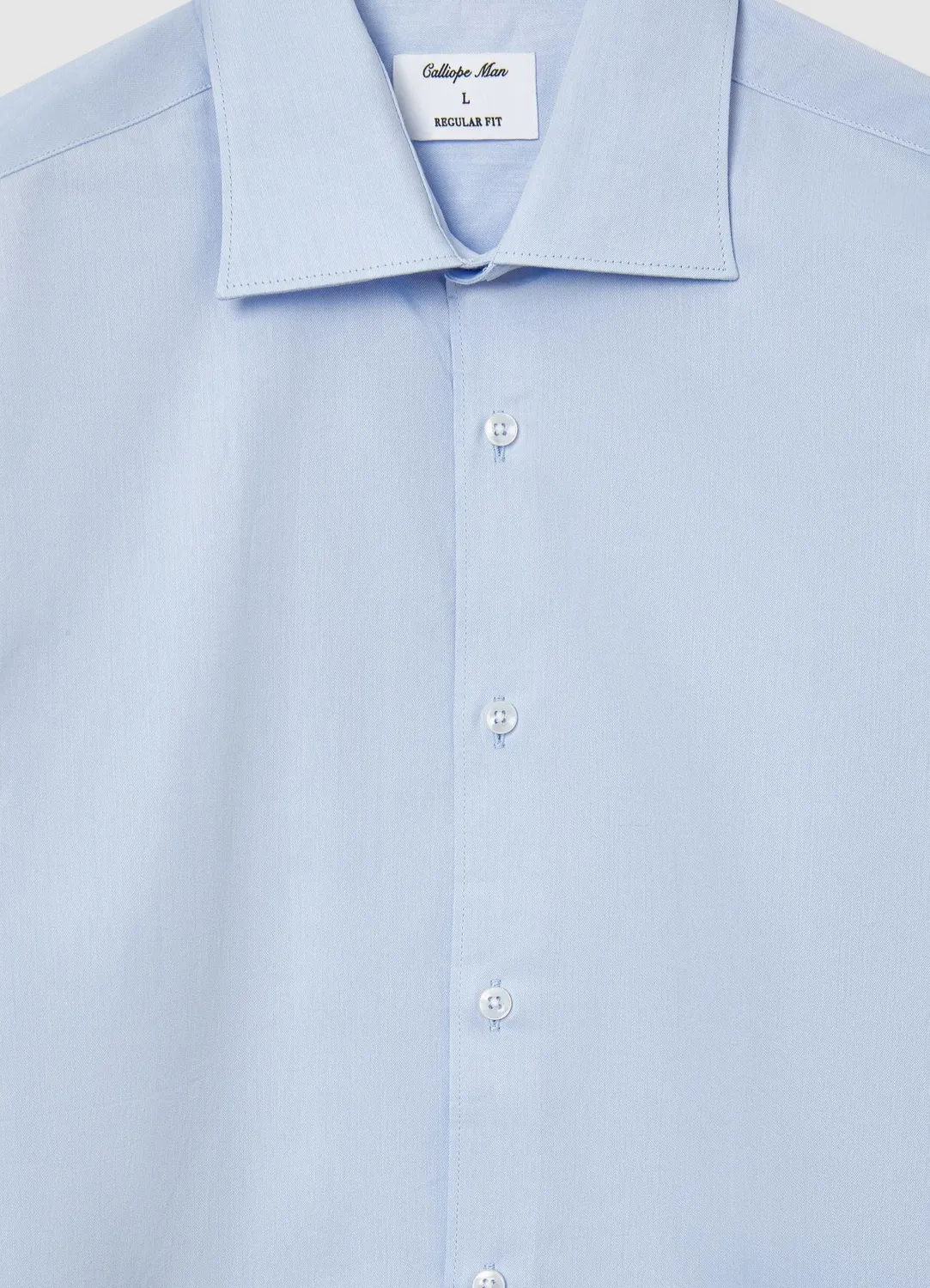 Calliope chemise unie homme coton manches longues