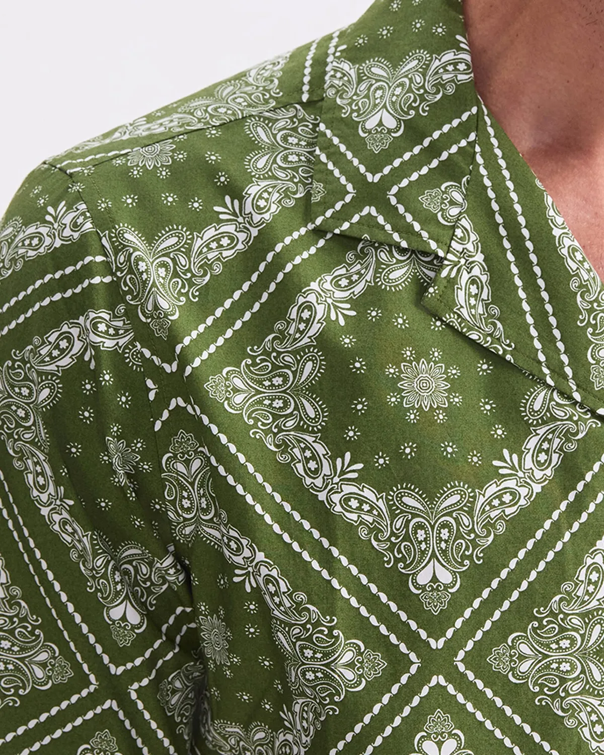 Sportscraft Bandana Short Sleeve Resort Shirt chemise coton