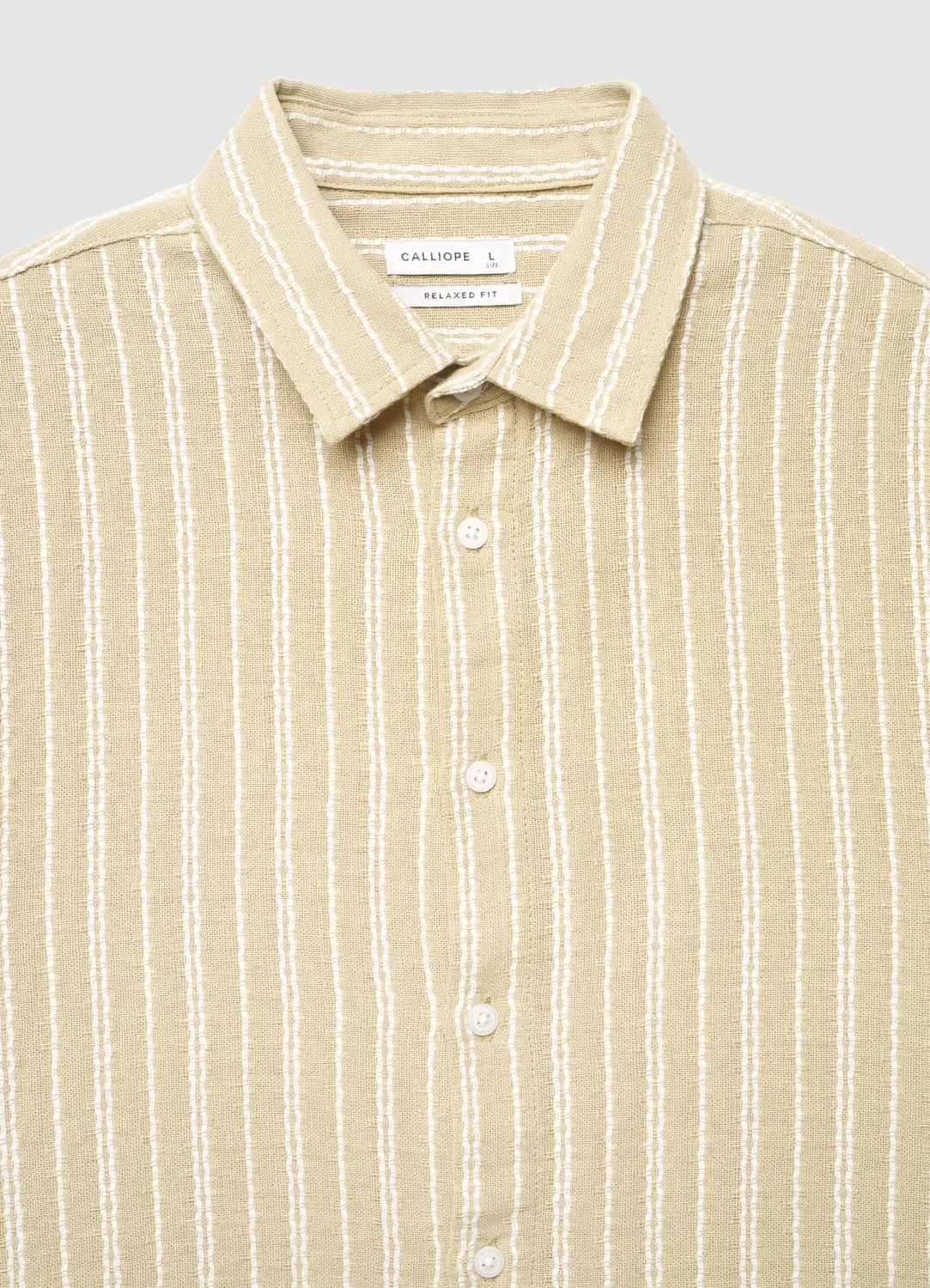 Calliope chemise rayée homme manches courtes coton
