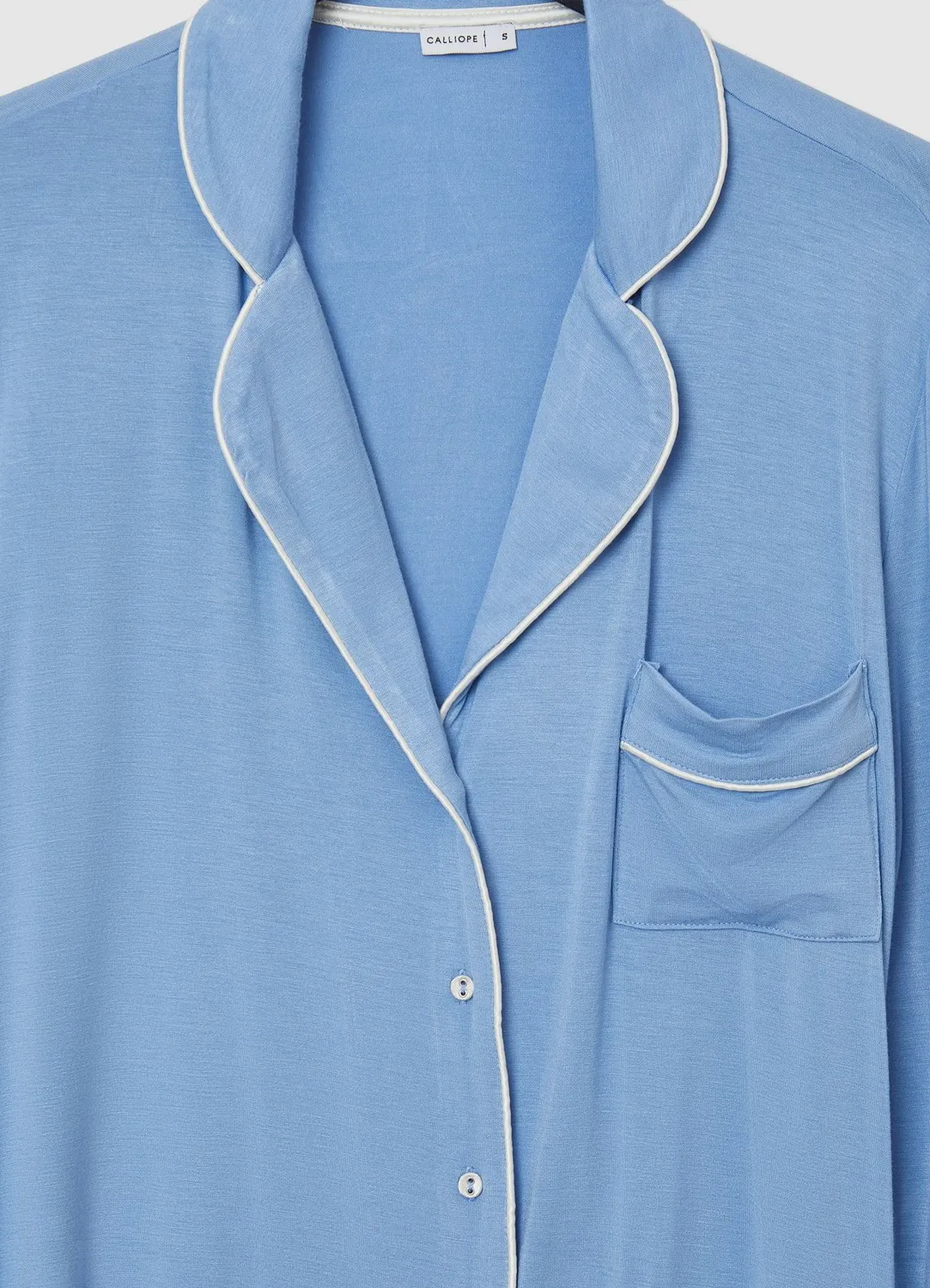Calliope chemise femme contraste manches longues coton