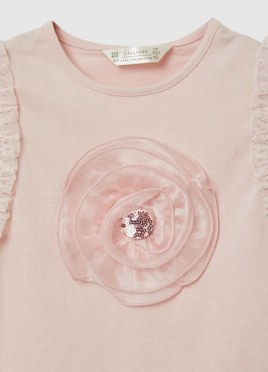 Calliope t-shirt à fleur t-shirt fille manches tulle