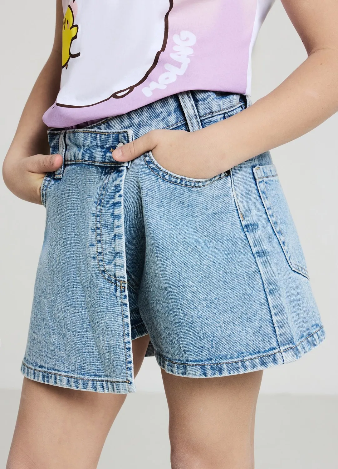 Calliope Jupe-culotte en denim jupe-short regular fille