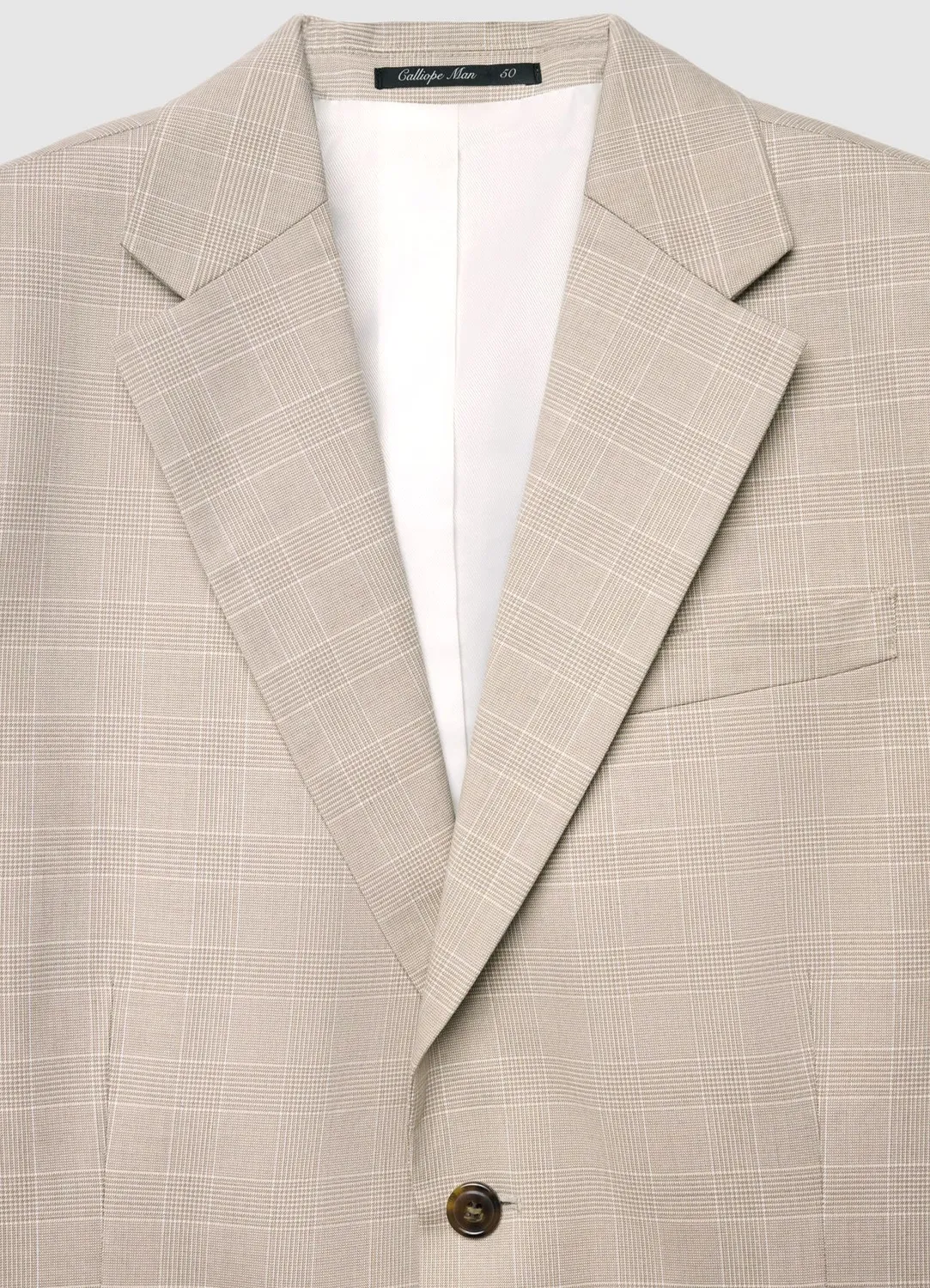 Calliope veste à carreaux homme 2 boutons doublée