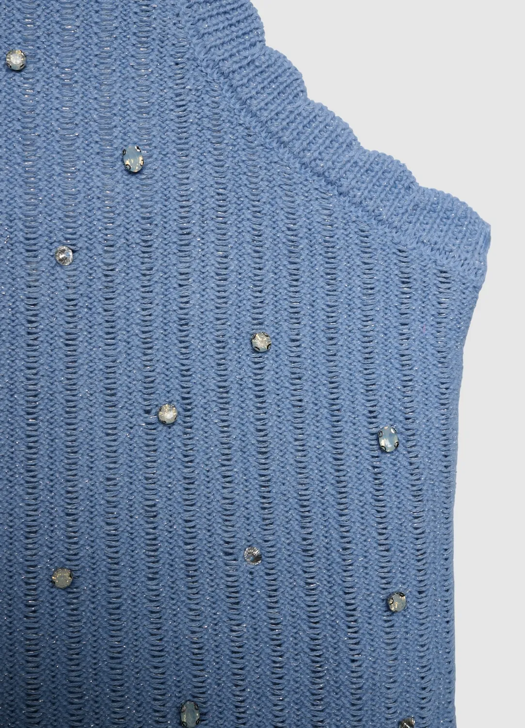 Calliope top crochet fille strass dos croisé
