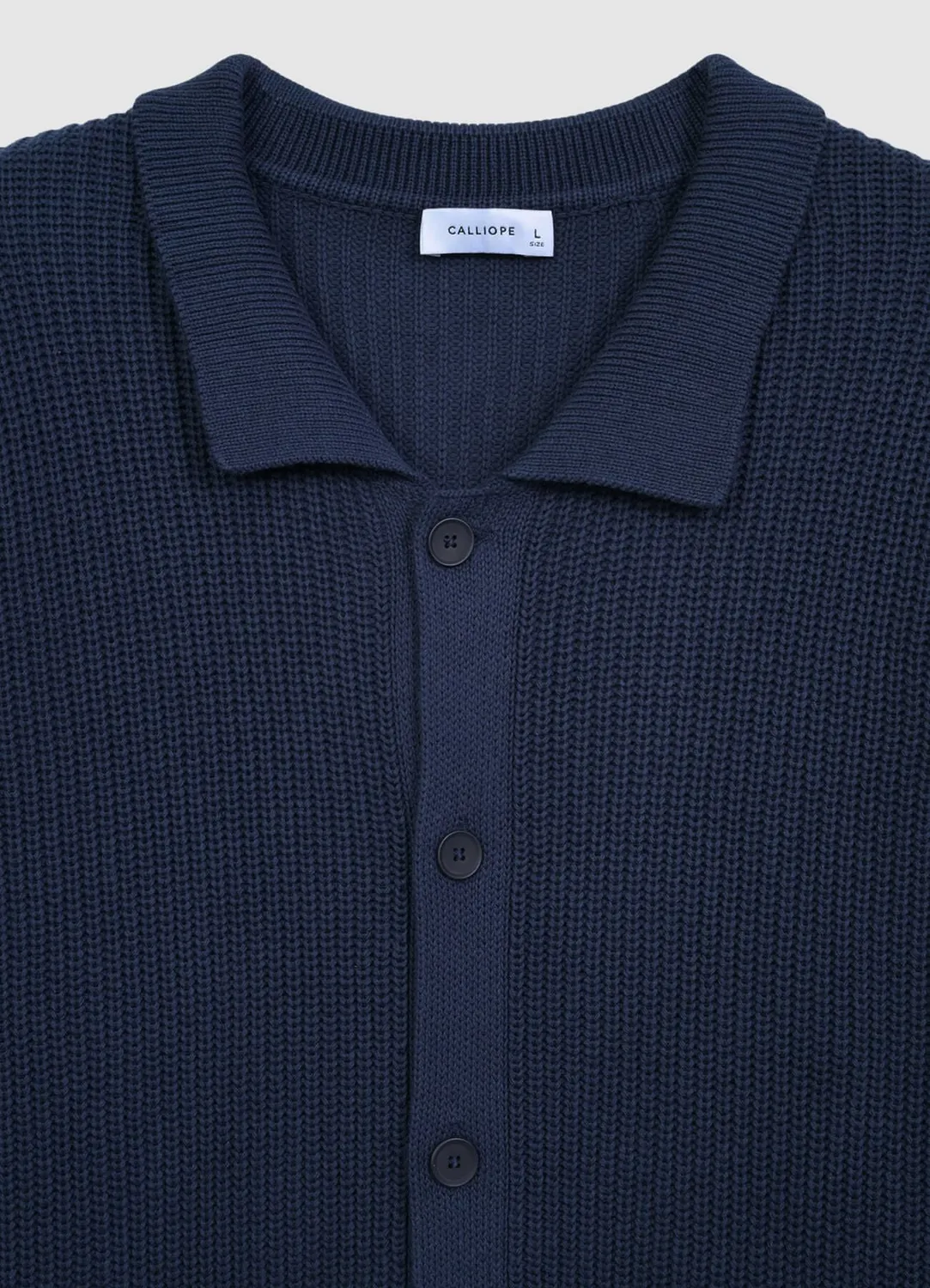 Calliope Cardigan col chemise homme M maille unie