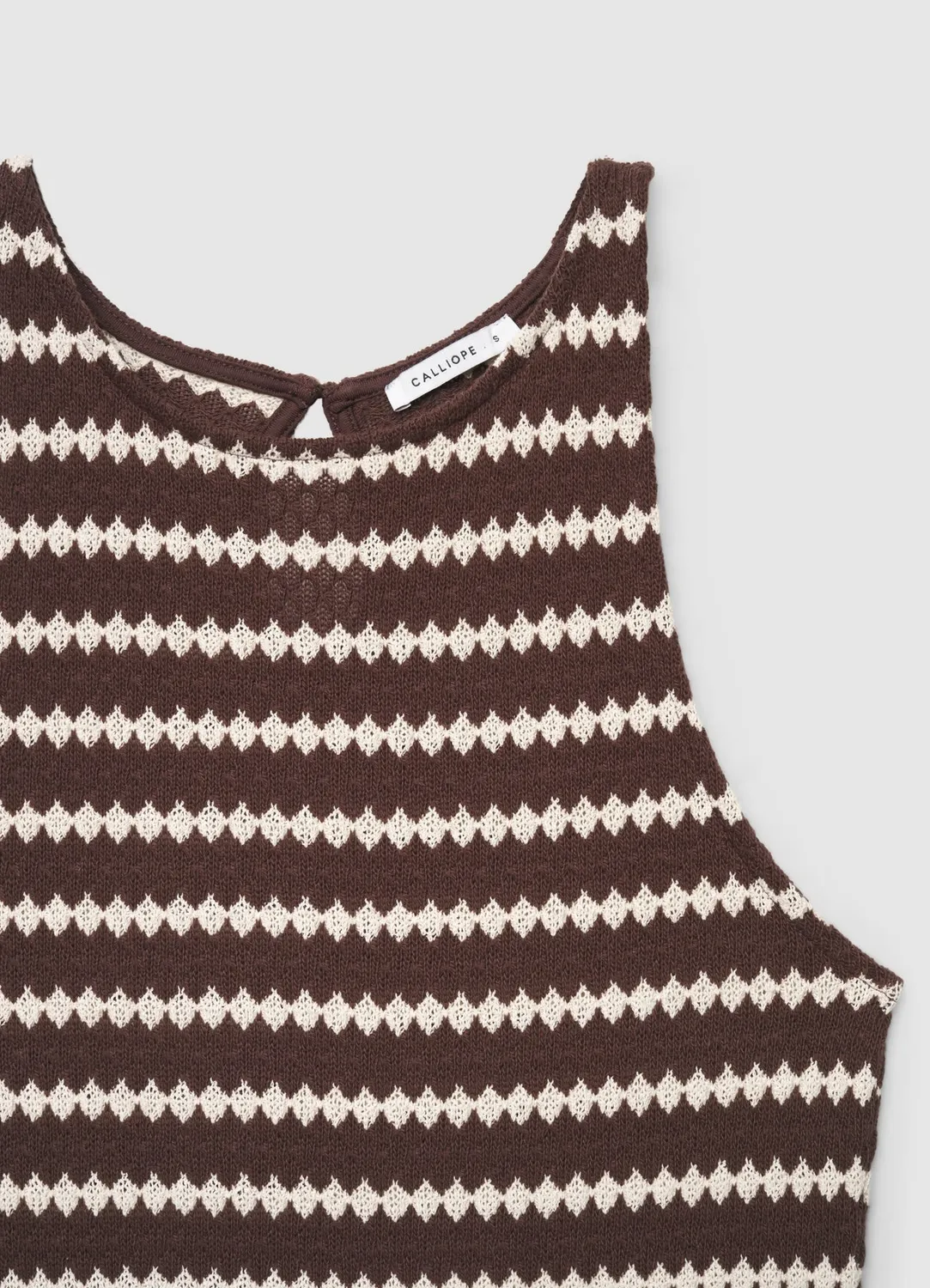 Calliope robe en maille rayée femme bretelles larges
