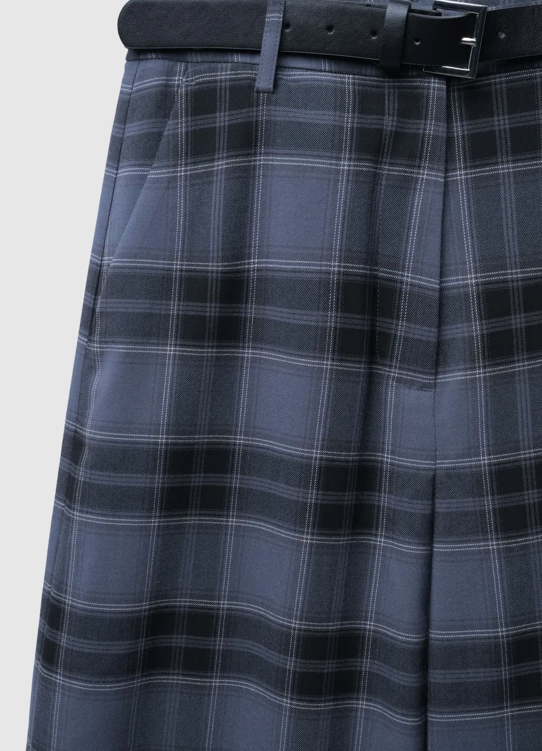 Calliope pantalon wide leg femme à carreaux ceinture