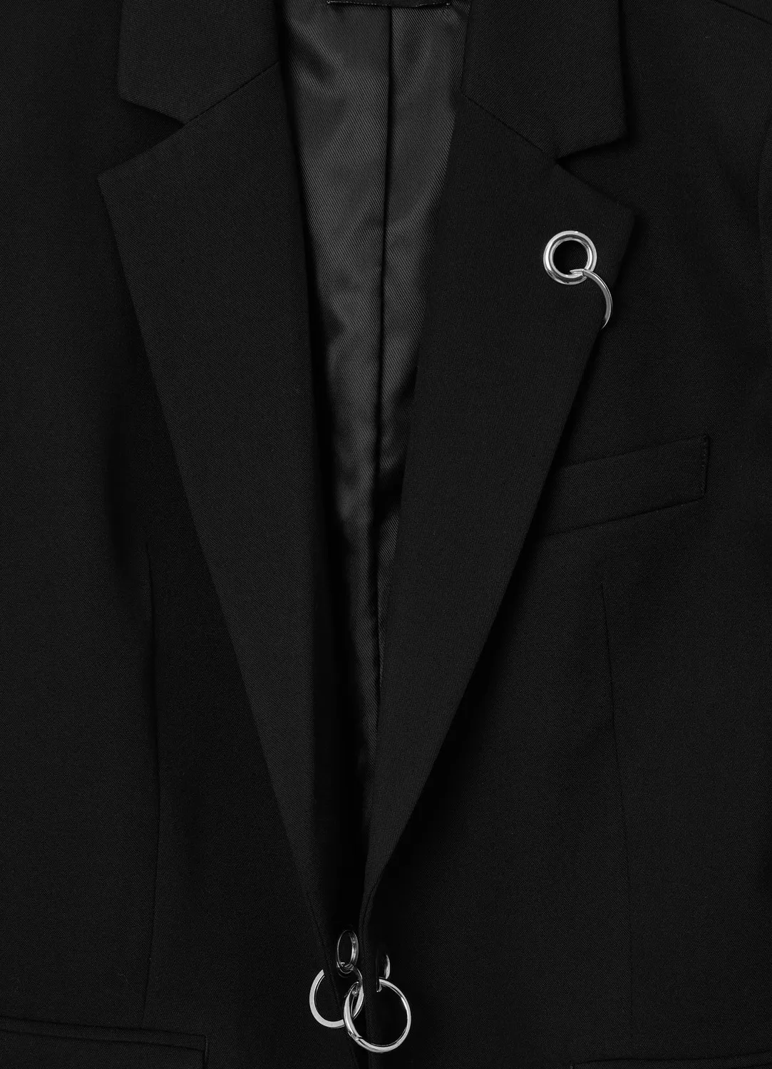 Calliope veste femme à crochets unie S col revers