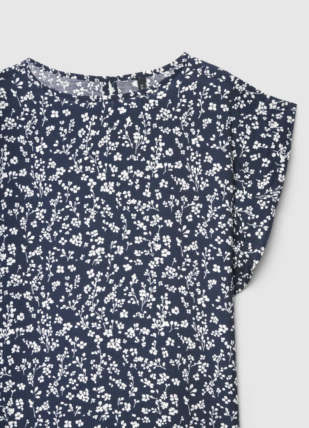 Calliope Blouse Fleurs Femme Manches Volants Col Rond