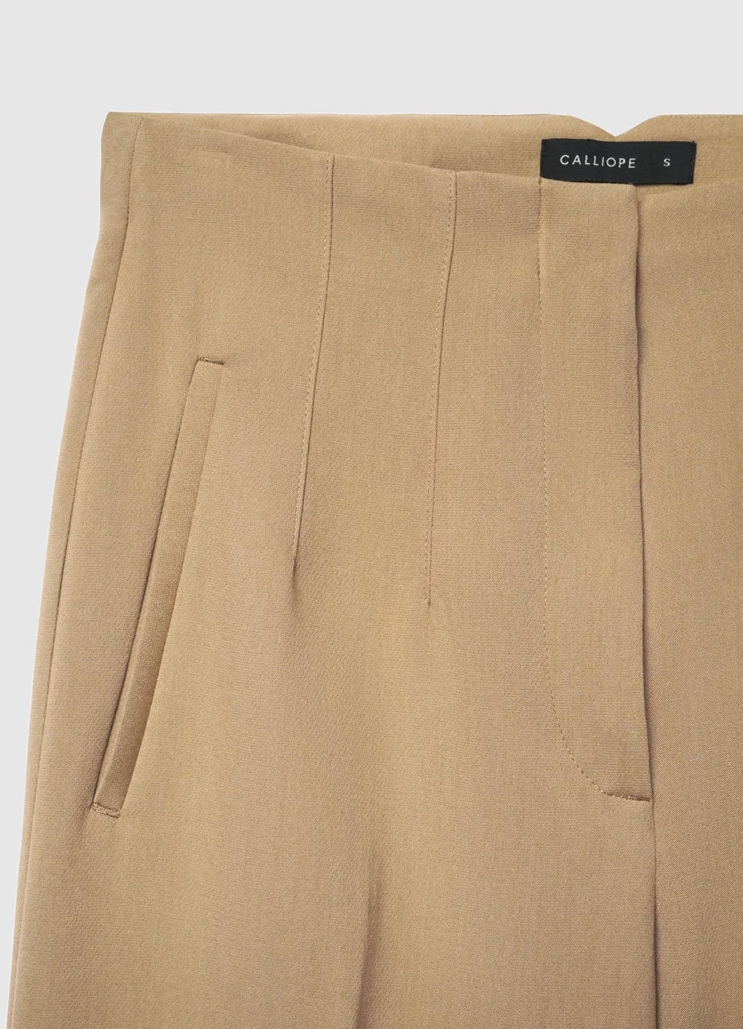 Calliope Pantalon palazzo femme taille haute pinces