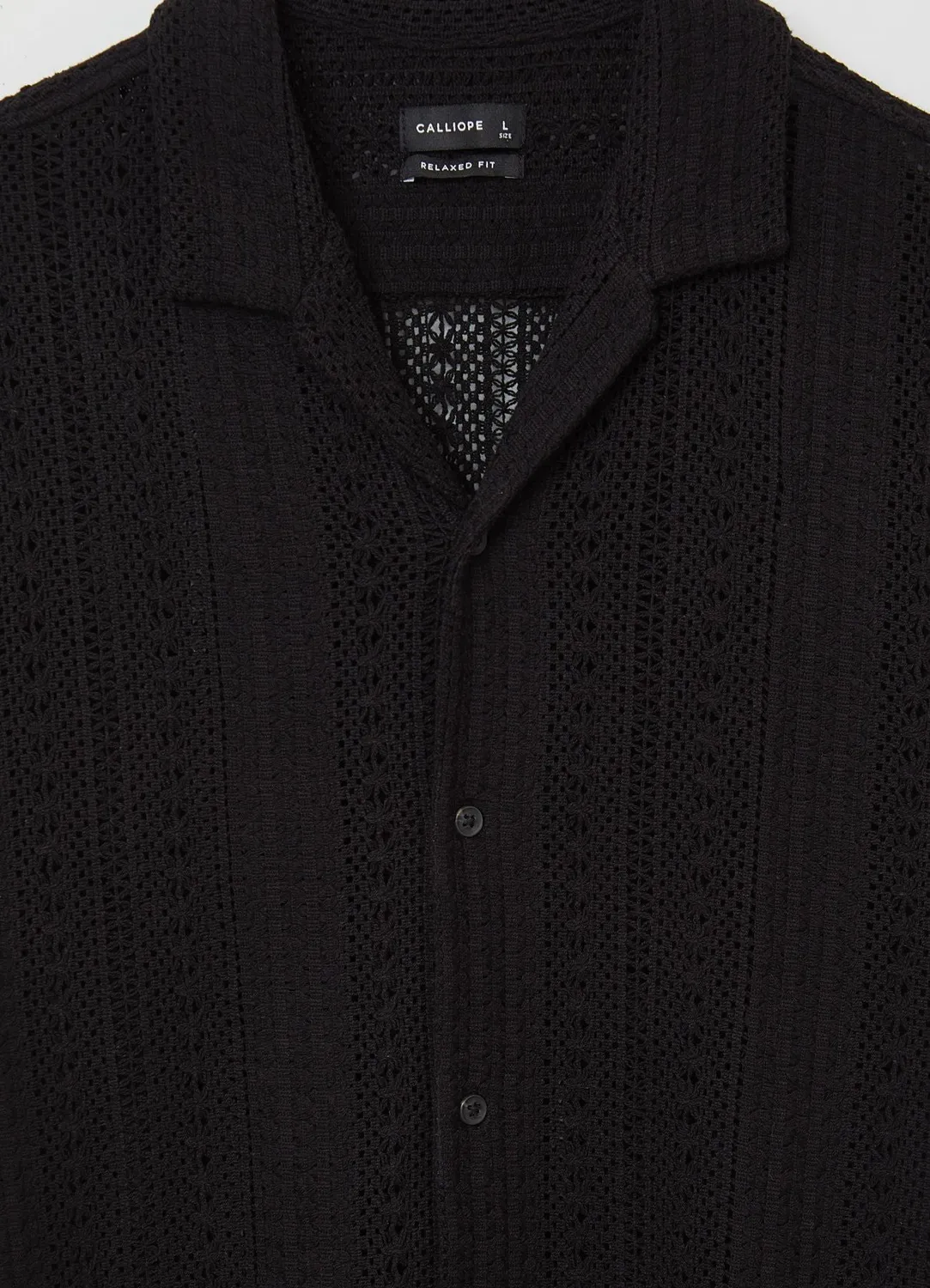 Calliope chemise crochet coton manches courtes homme