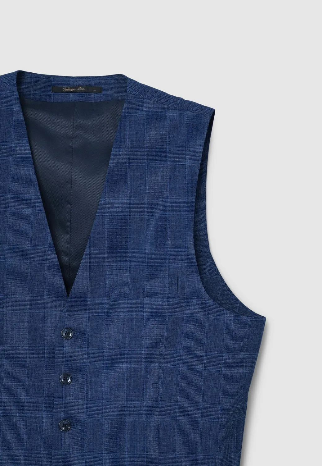 Calliope gilet à carreaux homme coupe regular
