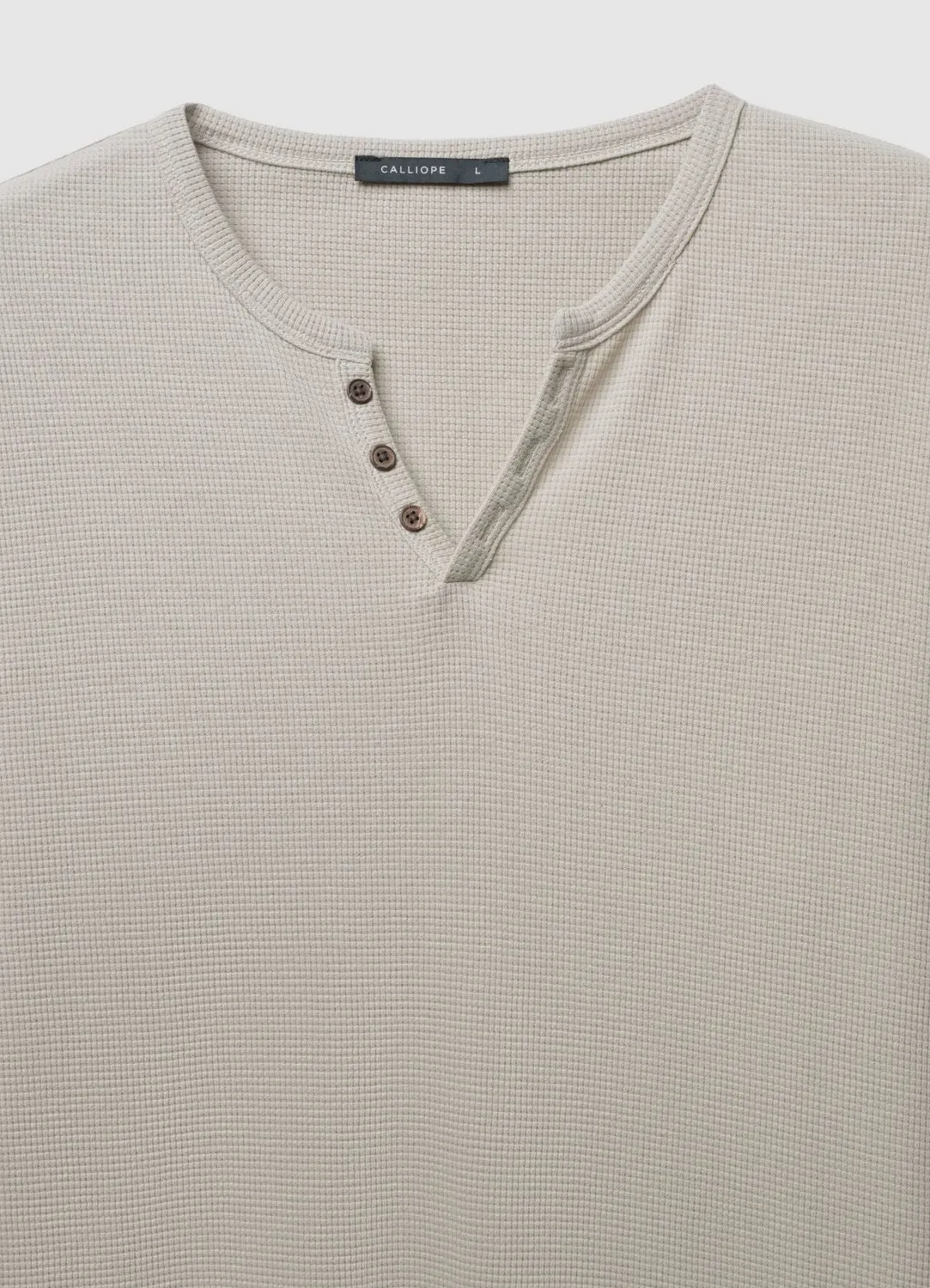 Calliope T-shirt manches longues col serafino homme L uni