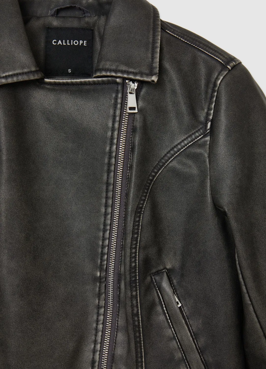 Calliope chiodo effet usé femme perfecto zip