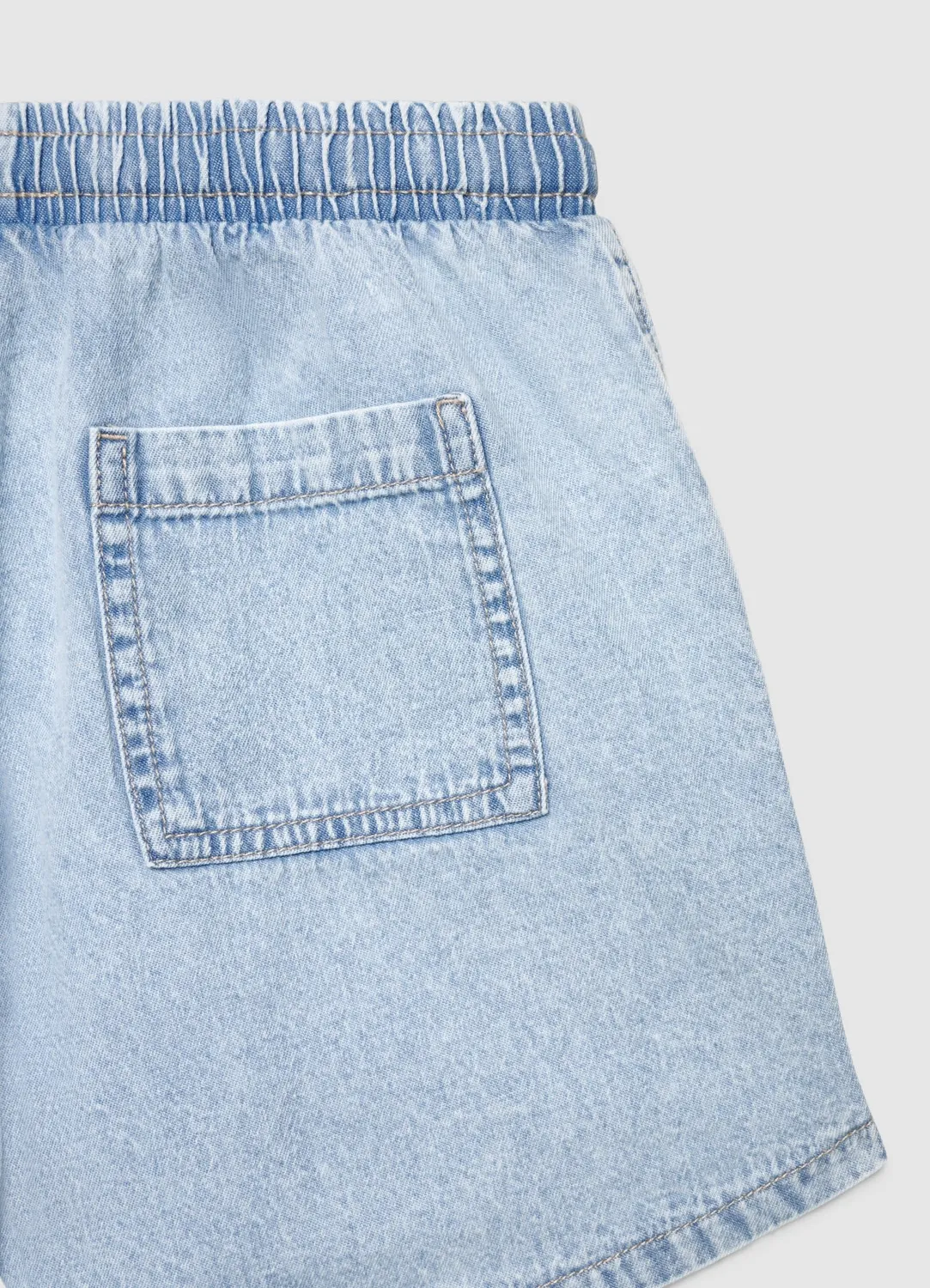 Calliope Coulisse short jean garçon taille élastiquée coton