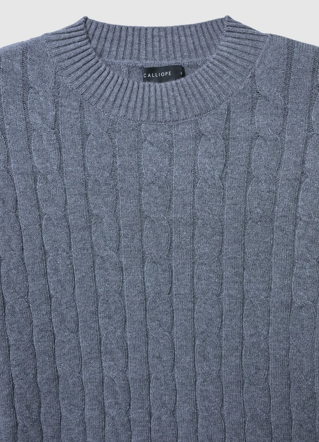 Calliope pull crop torsades femme manches longues