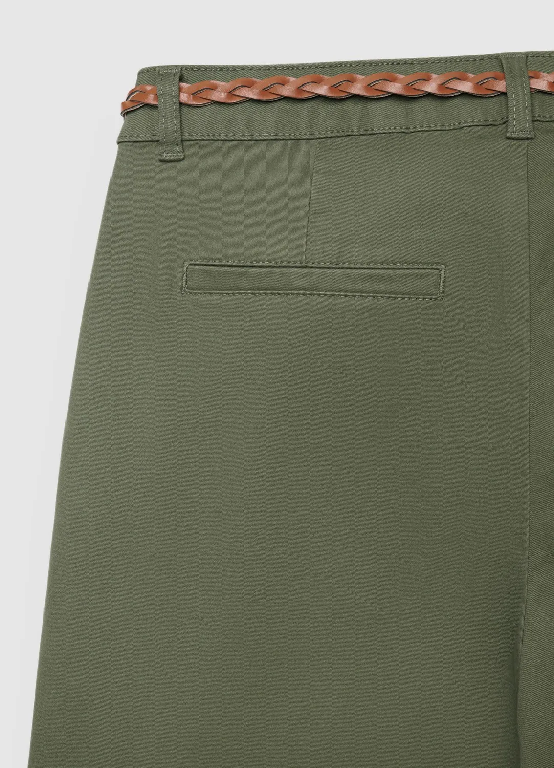 Calliope pantalon chino ceinture tressée femme regular