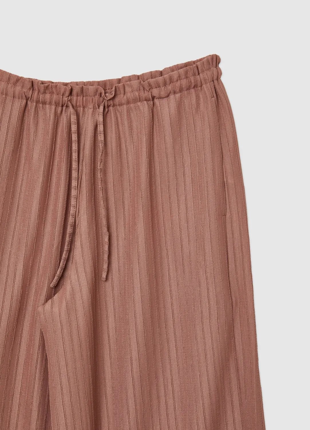 Calliope Pantalon palazzo femme uni relief taille unique