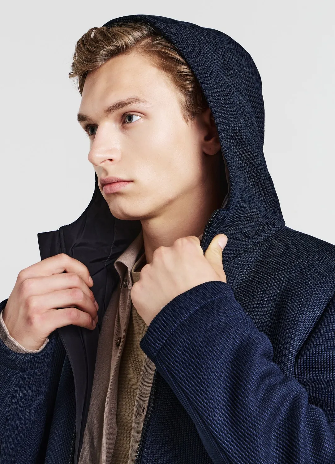 Calliope blouson homme matelassé capuche zip