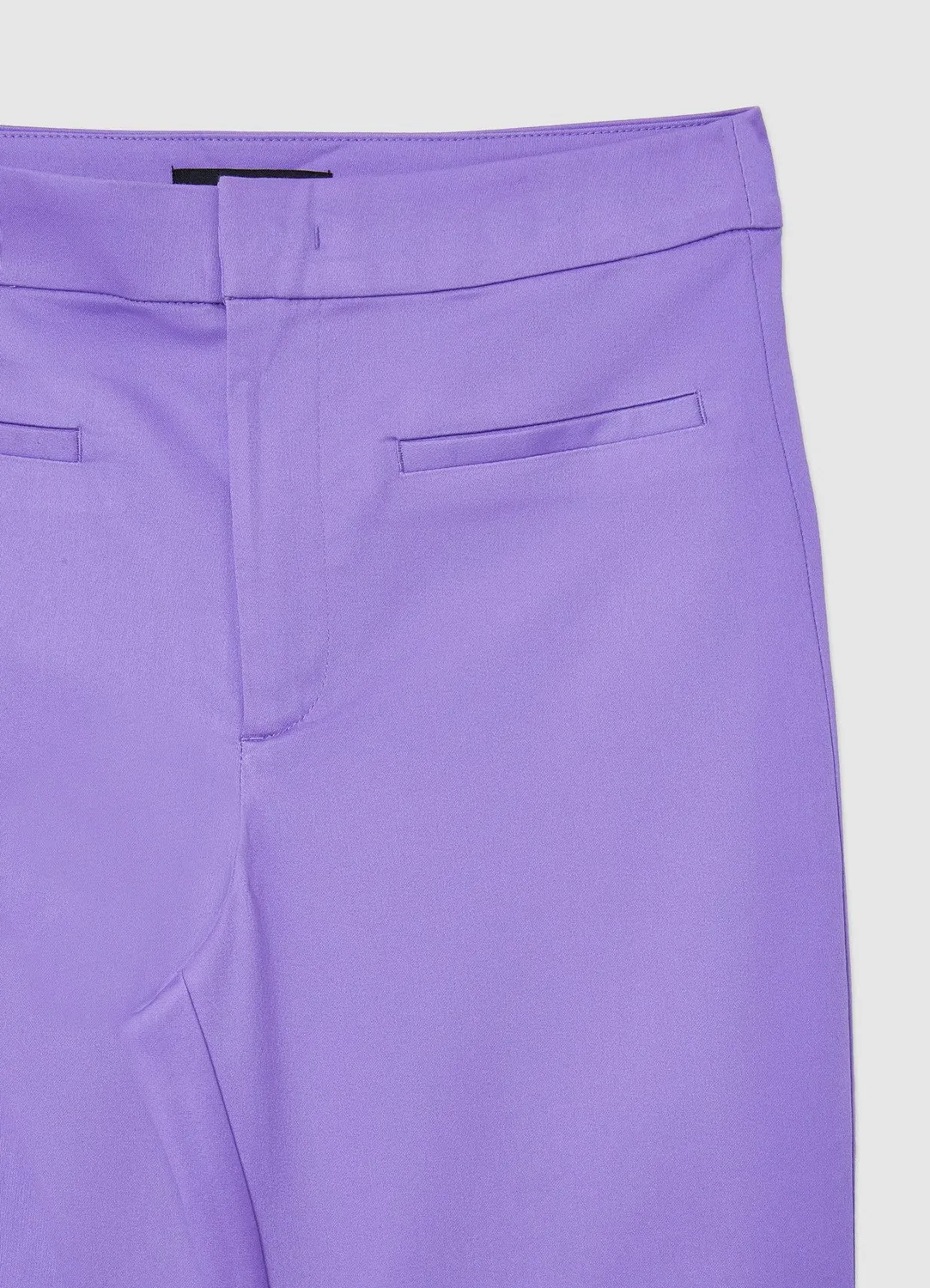 Calliope Cropped Flare pantalon rasatello femme coton