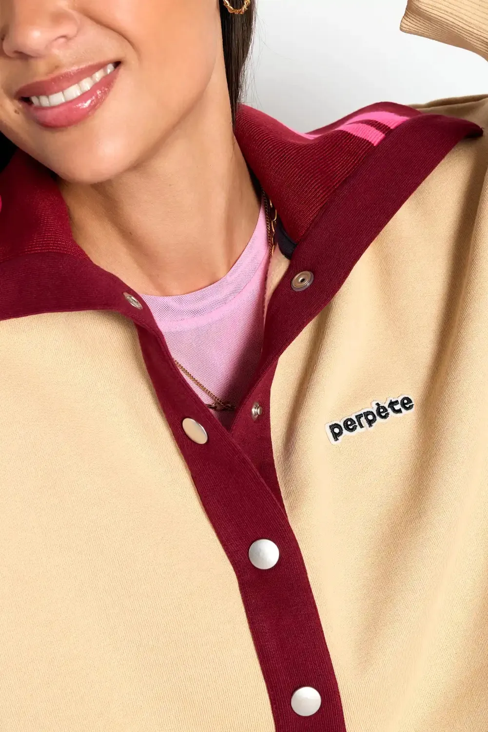 Perpète Vanessa beige sweat coton bio