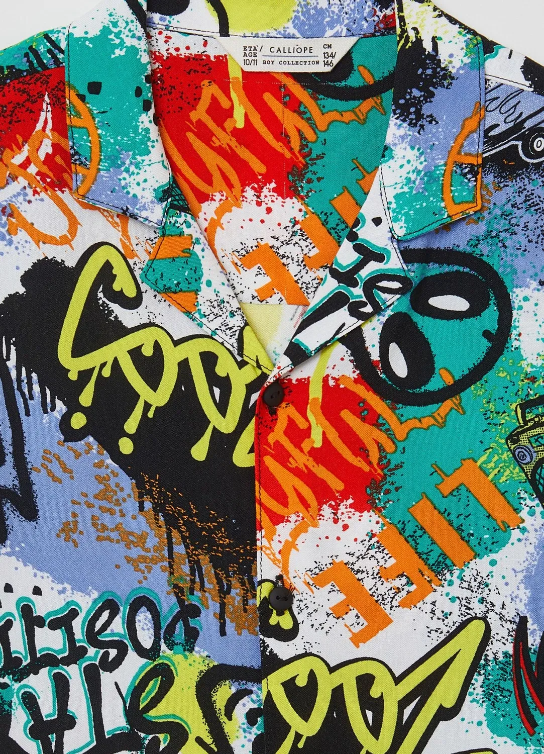 Calliope chemise graffiti chemise enfant manches courtes