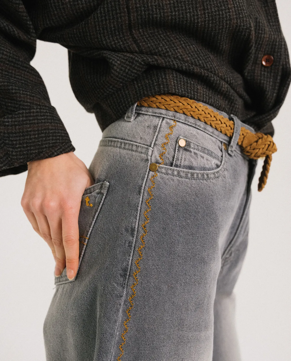 Tinsels Xanrey Black Wave jean balloon coton noir