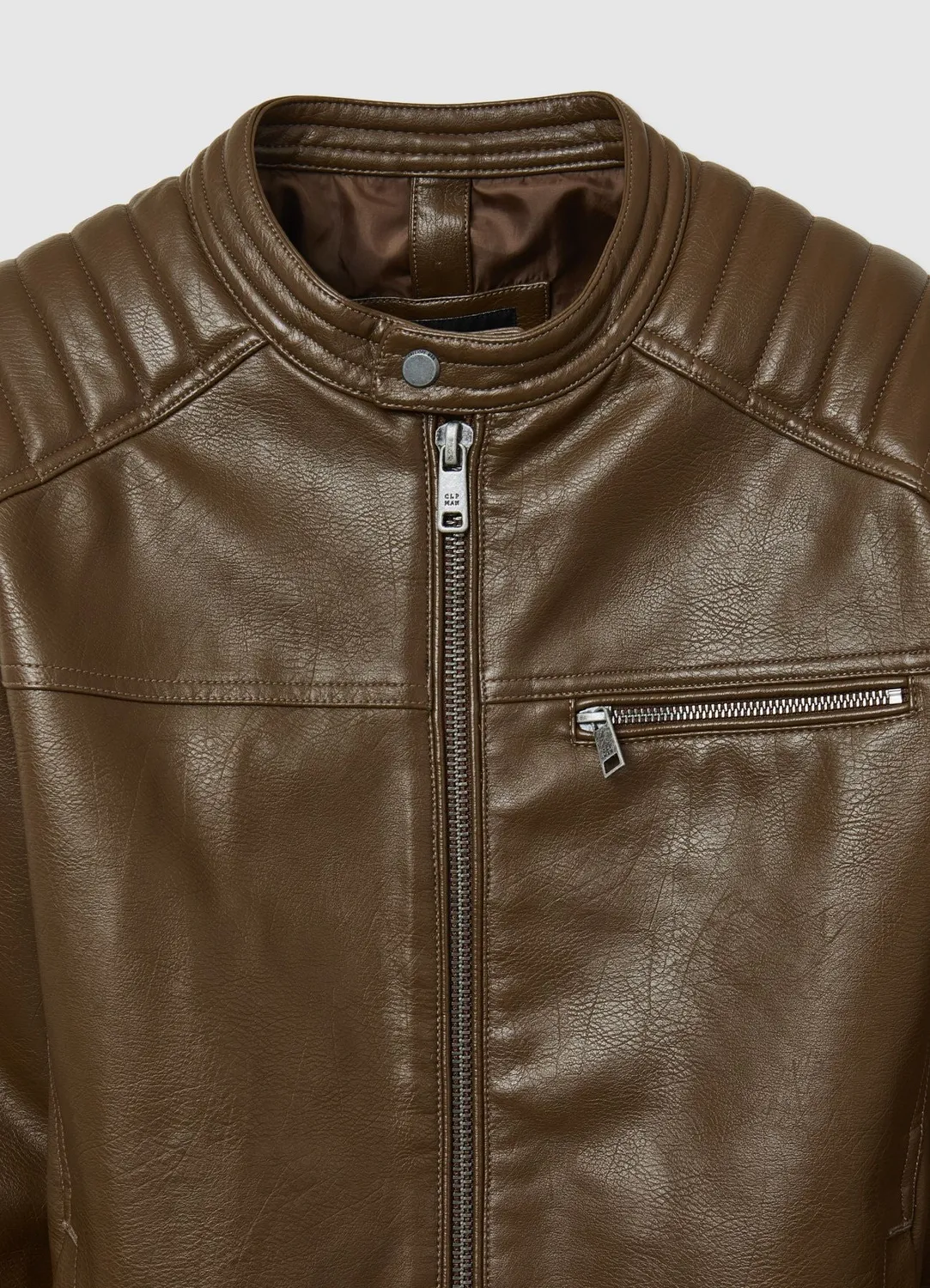 Calliope blouson biker simili cuir homme fermeture zip